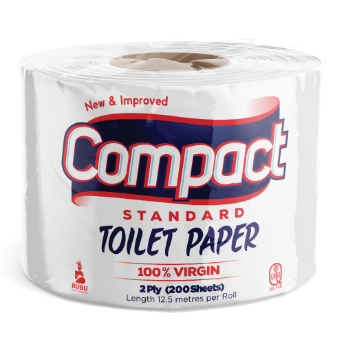 Compact standard toilet paper
